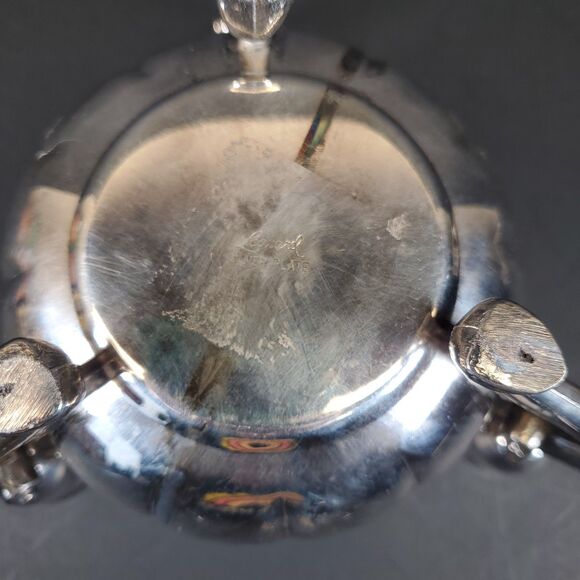 Leonard Silver-Plate Lotus Candle & Flower Vase Centerpiece w/ Frog - Picture 3 of 7